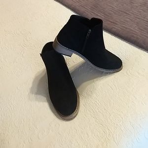 BRAND NEW!  Black faux suede booties
